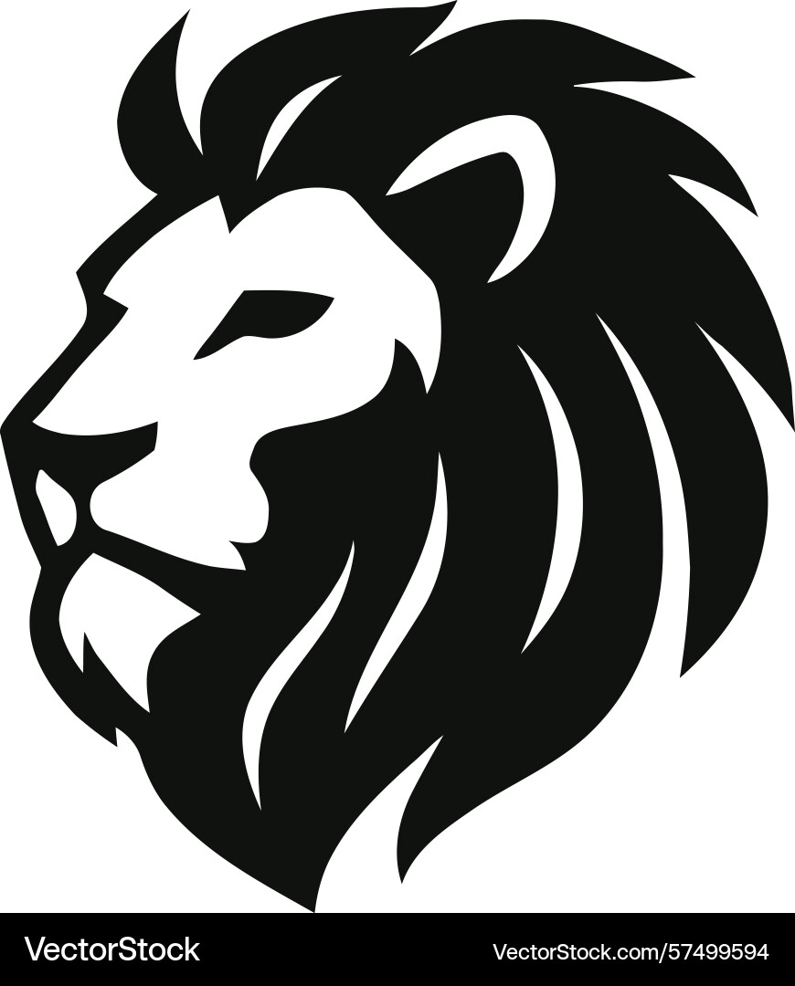 Lion logo design symbol of strength and majesty Lion logo design symbol of strength and majesty Vector Image