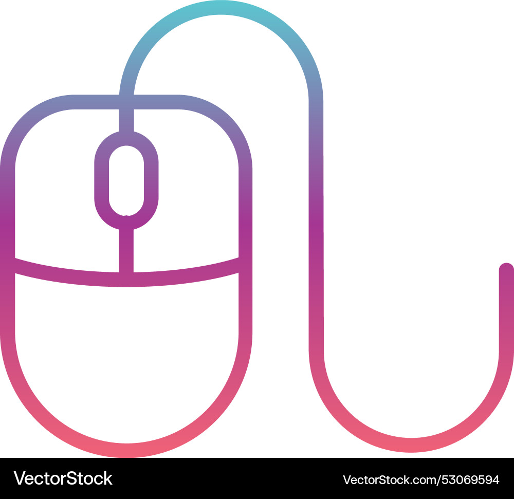 Mouse line gradient design vector image