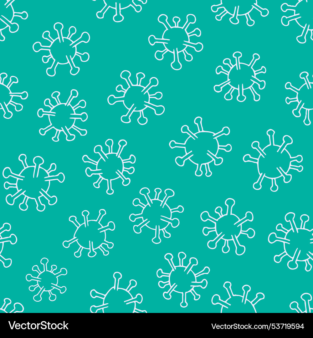 Outline virus seamless pattern for print Vector Image
