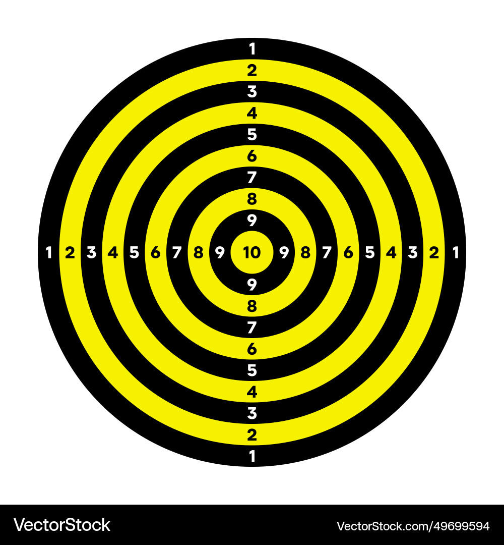 Shooting range paper target with divisions marks Shooting range paper target with divisions marks Vector Image