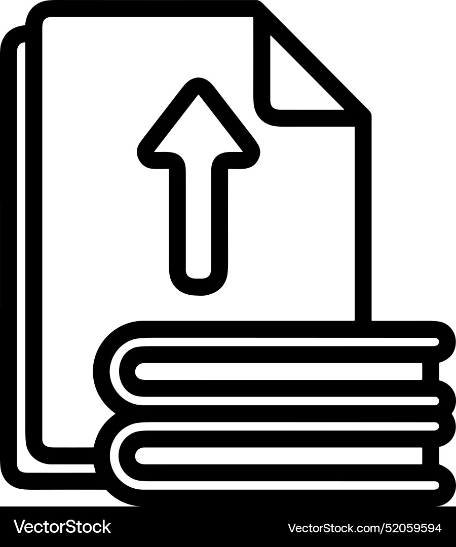 Upload outline icon symbol image Vector Image