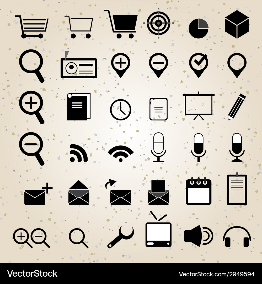 Web design icons set Vector Image