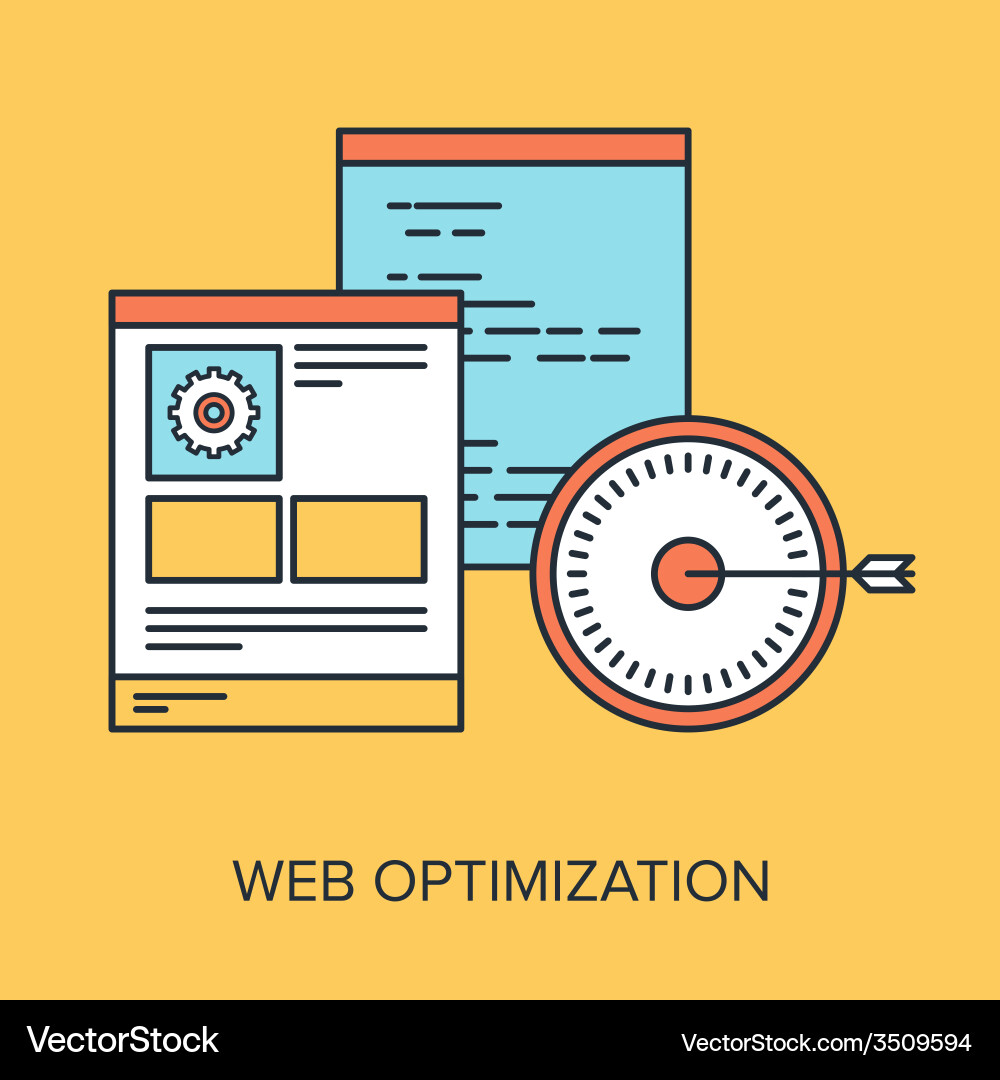 Web optimization vector image