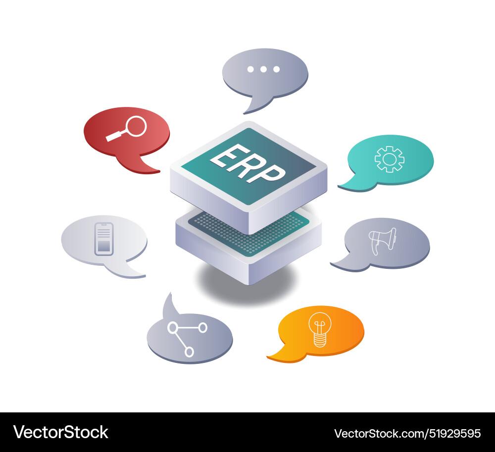 Optimizing business expansion with erp management Optimizing business expansion with erp management vector image