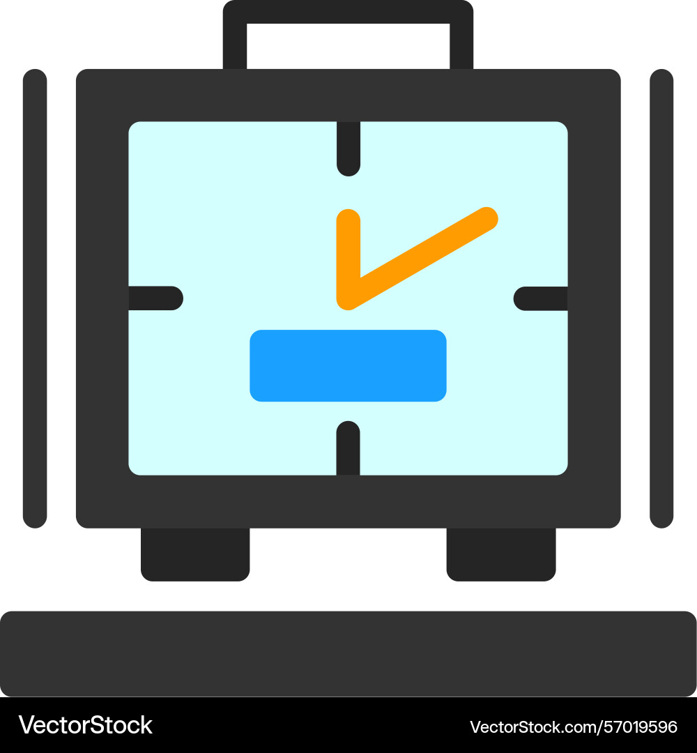 Alarm clock flat style icon design Vector Image
