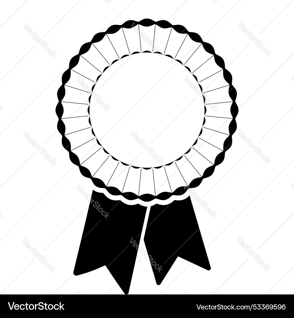 Badge with ribbon icon template Vector Image