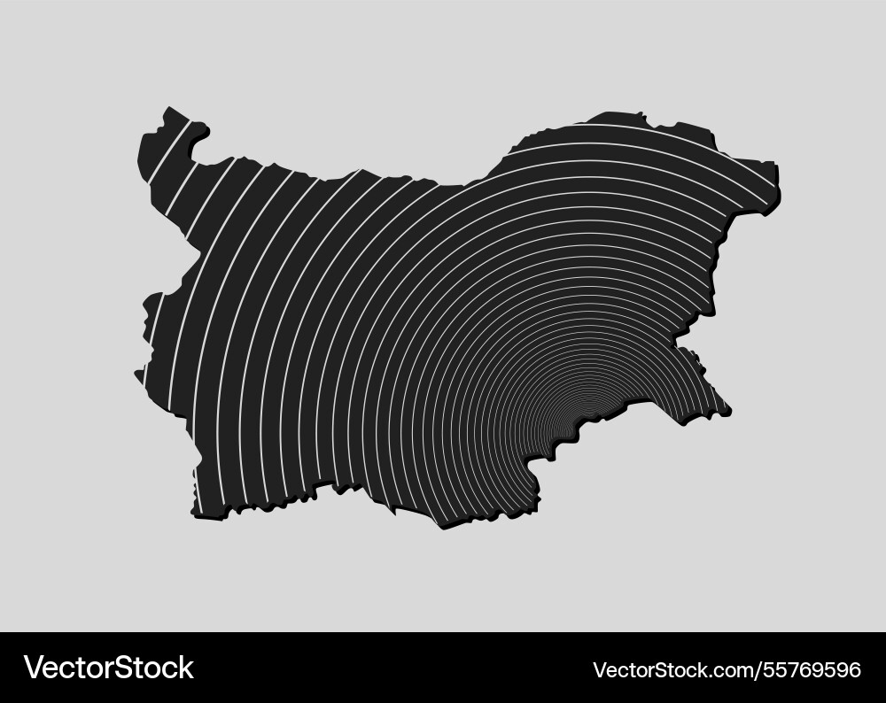 Bulgaria map from lines - internet radio signal Vector Image