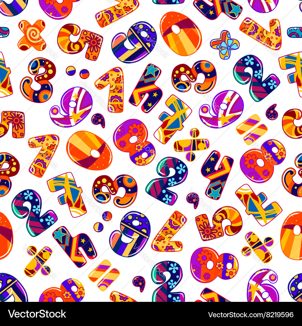 Colorful Number Pattern vector image