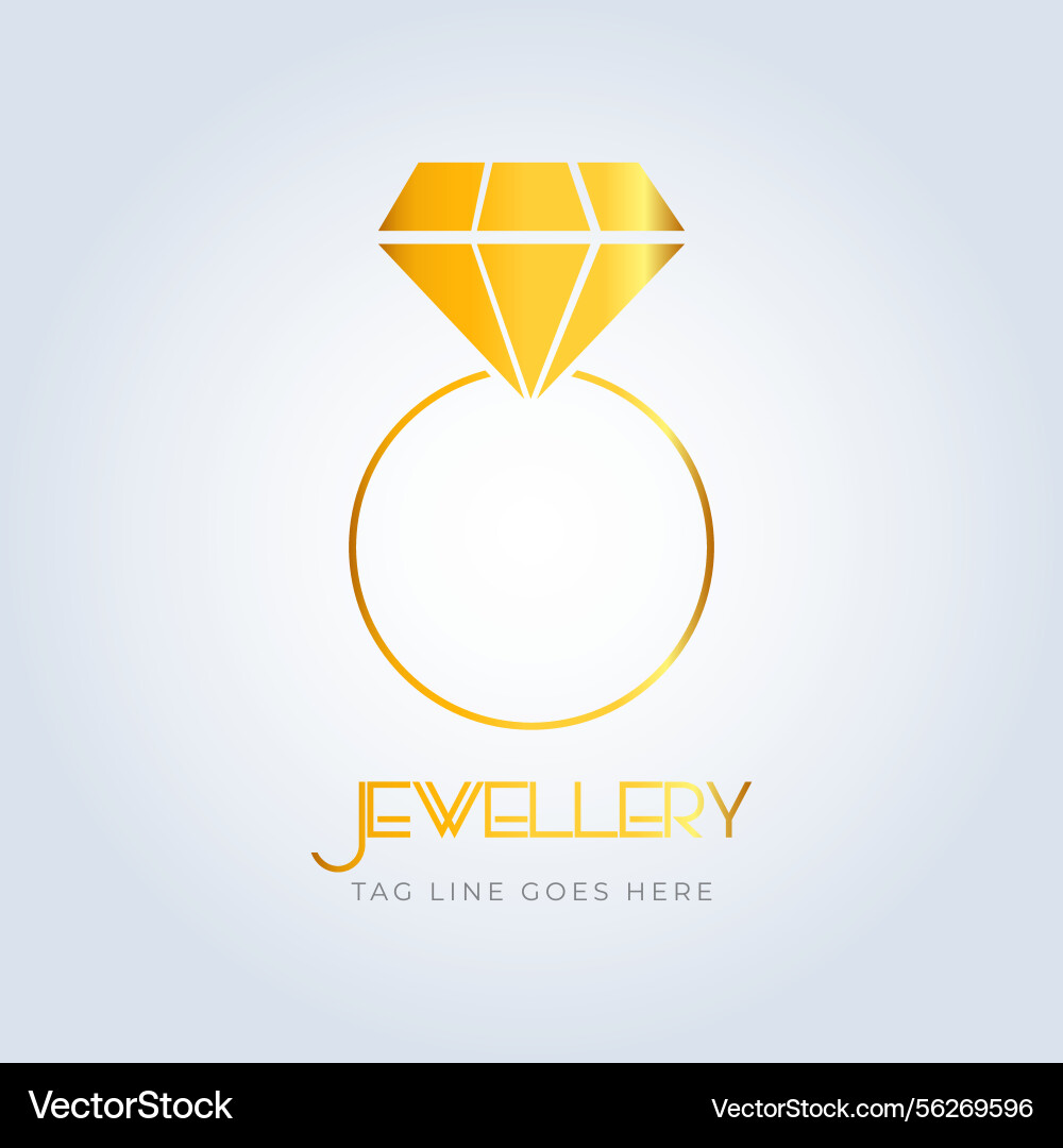 Diamond ring jewellery logo shop Diamond ring jewellery logo shop vector image