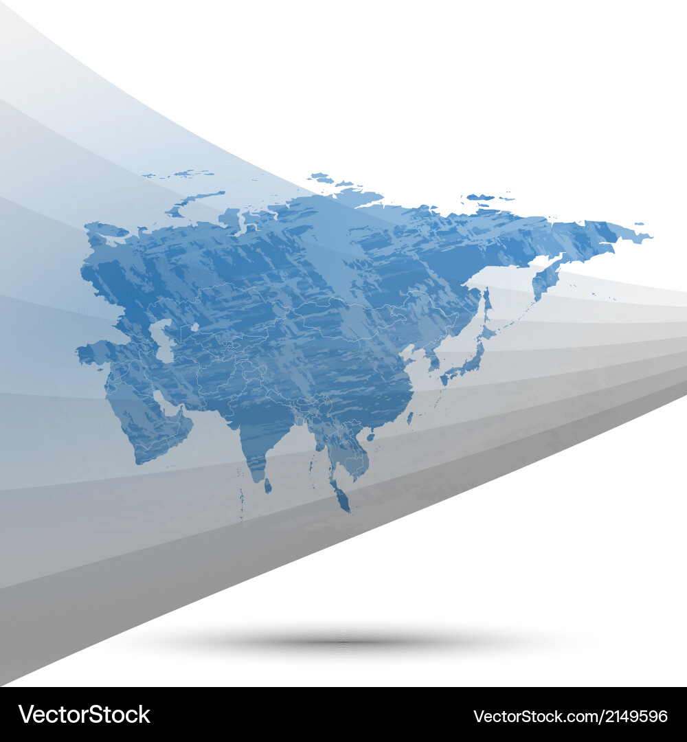Eurasia map background vector image