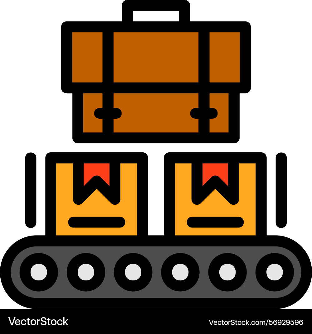 Factory line filled style icon design Vector Image