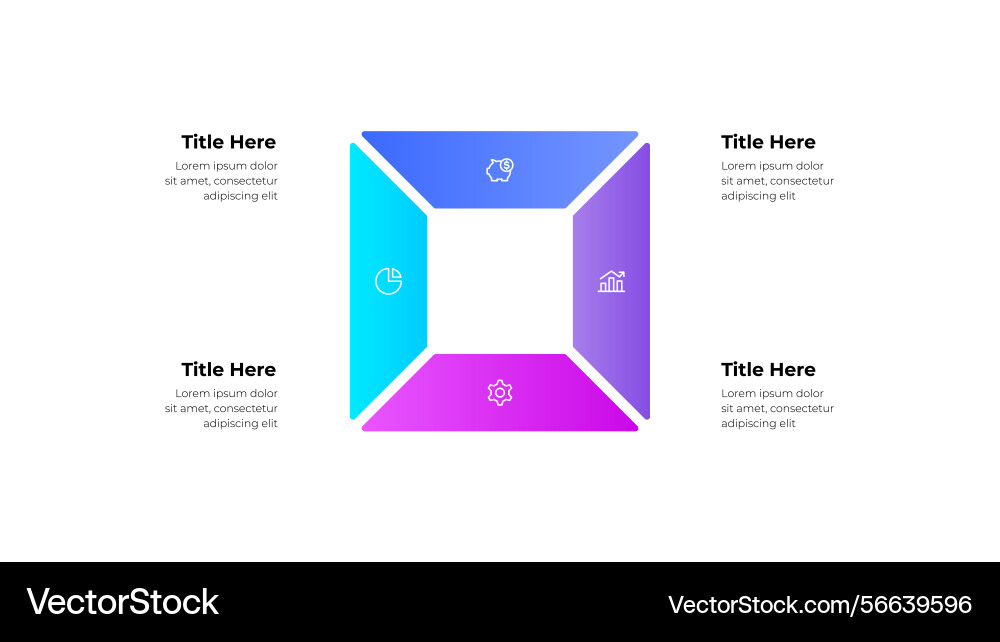 Infographic design with 4 steps to represent Infographic design with 4 steps to represent vector image