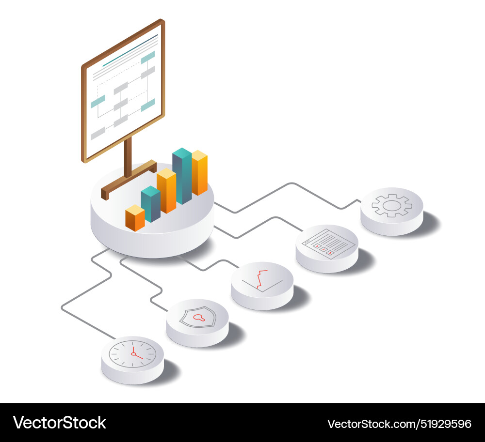 Optimizing business network management Optimizing business network management vector image