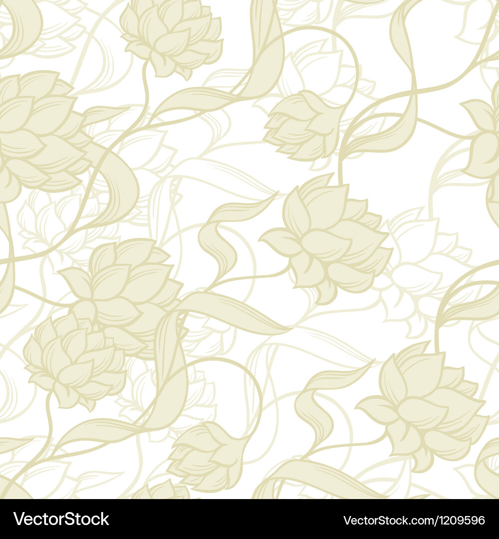 Seamless pattern with abstract flowers Vector Image