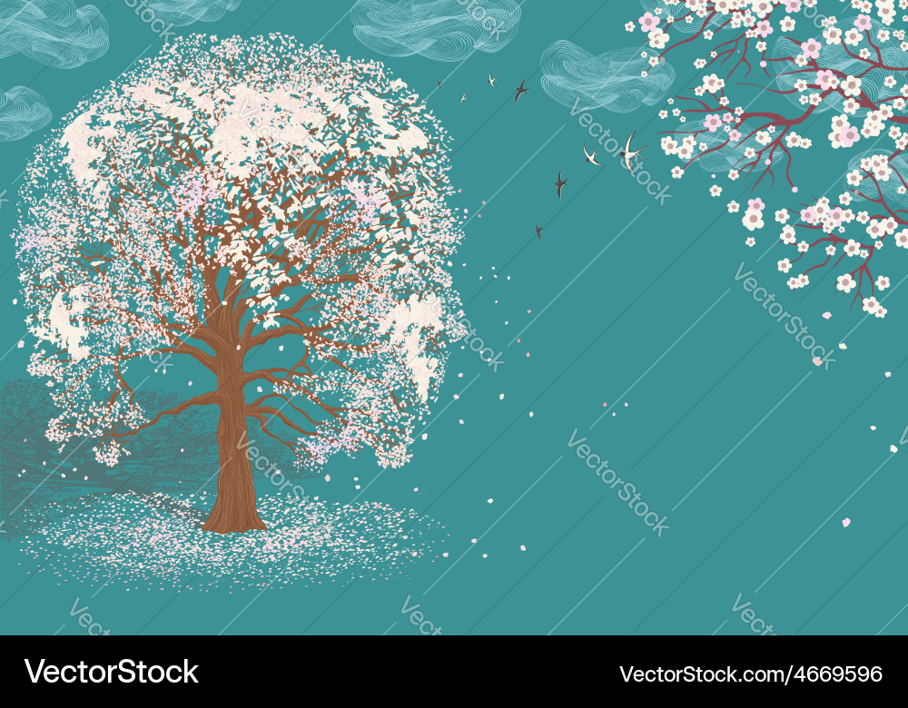 Tree in bloom vector image