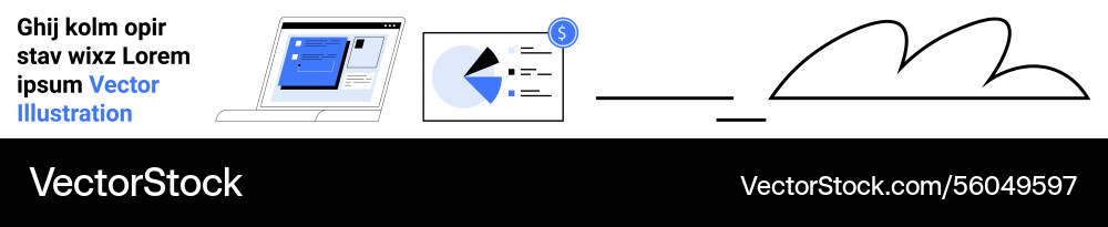Data analysis tools with graphical reports Vector Image