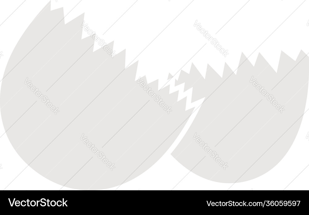 Empty egg shell icon Empty egg shell icon vector image