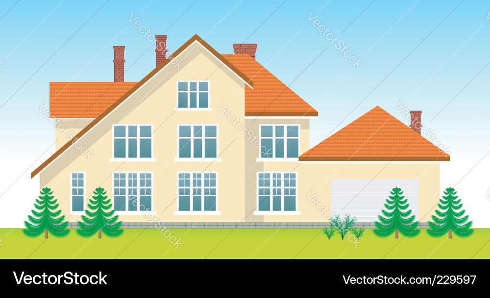 Family house Royalty Free Vector Image - VectorStock