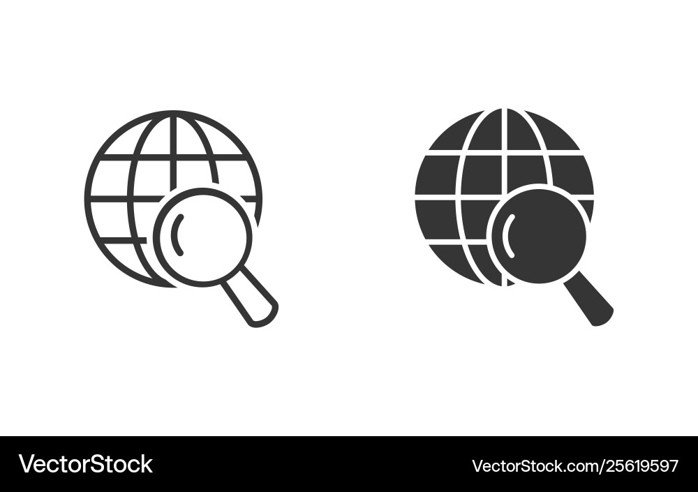 Globe icon for graphic and web design vector image