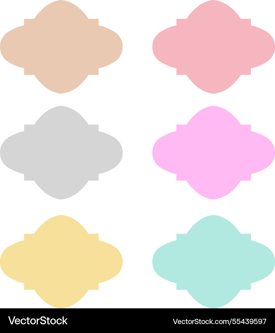 Paper frames design elements isolated on white vector image