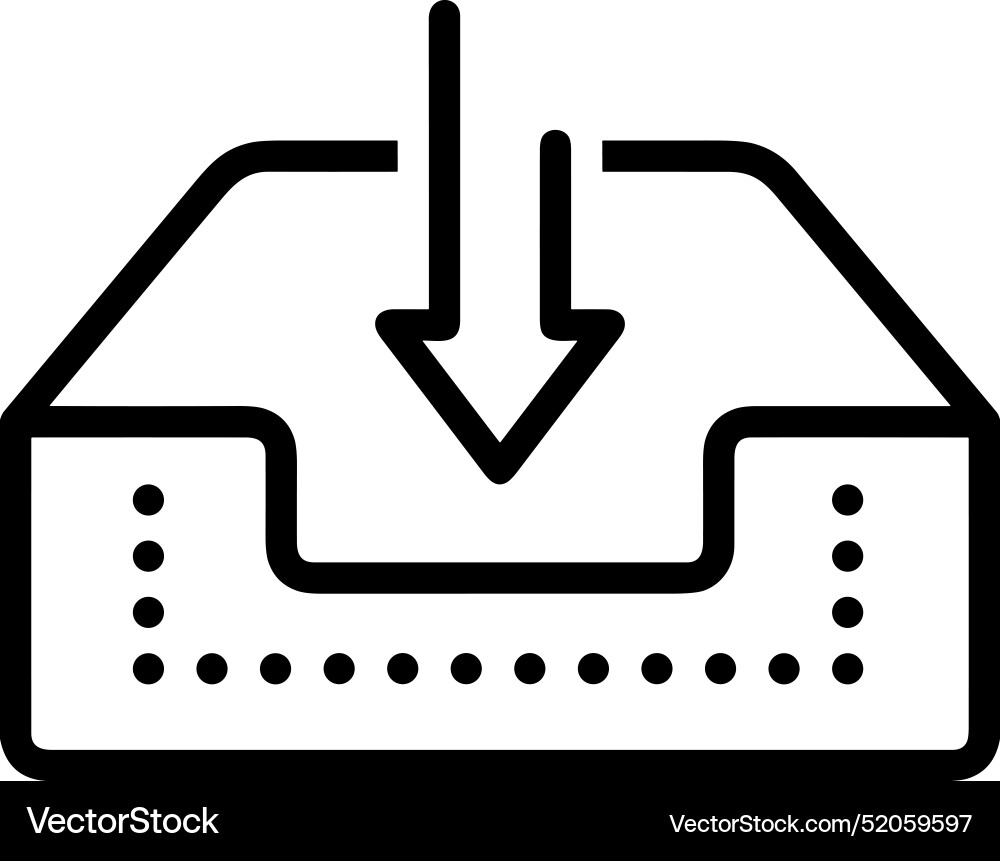 Upload outline icon symbol image Upload outline icon symbol image Vector Image