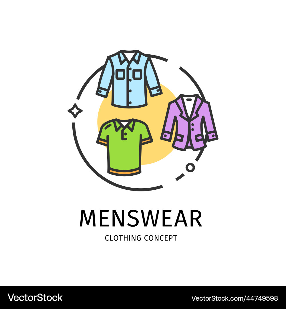 Clothing thin line icon concept Clothing thin line icon concept vector image