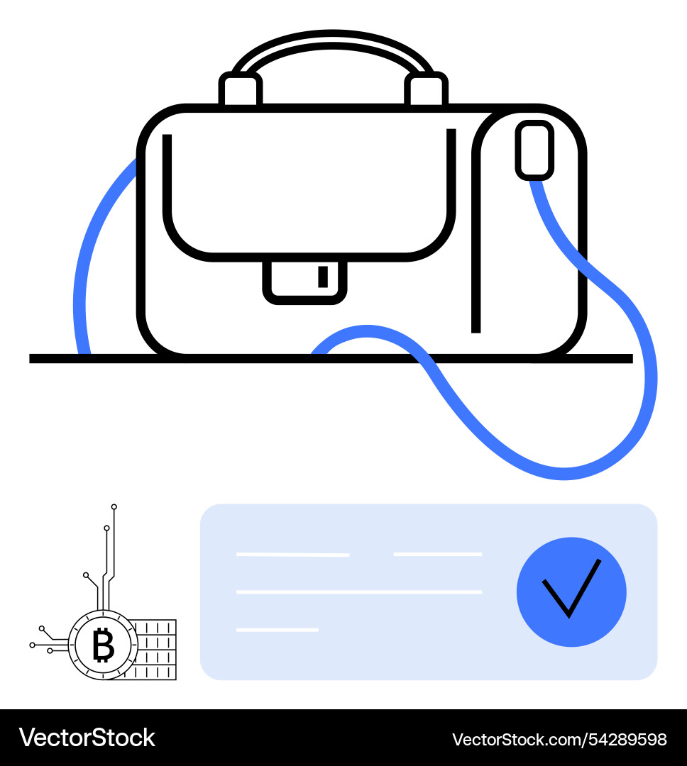 Digital wallet with bitcoin integration for secure Digital wallet with bitcoin integration for secure vector image