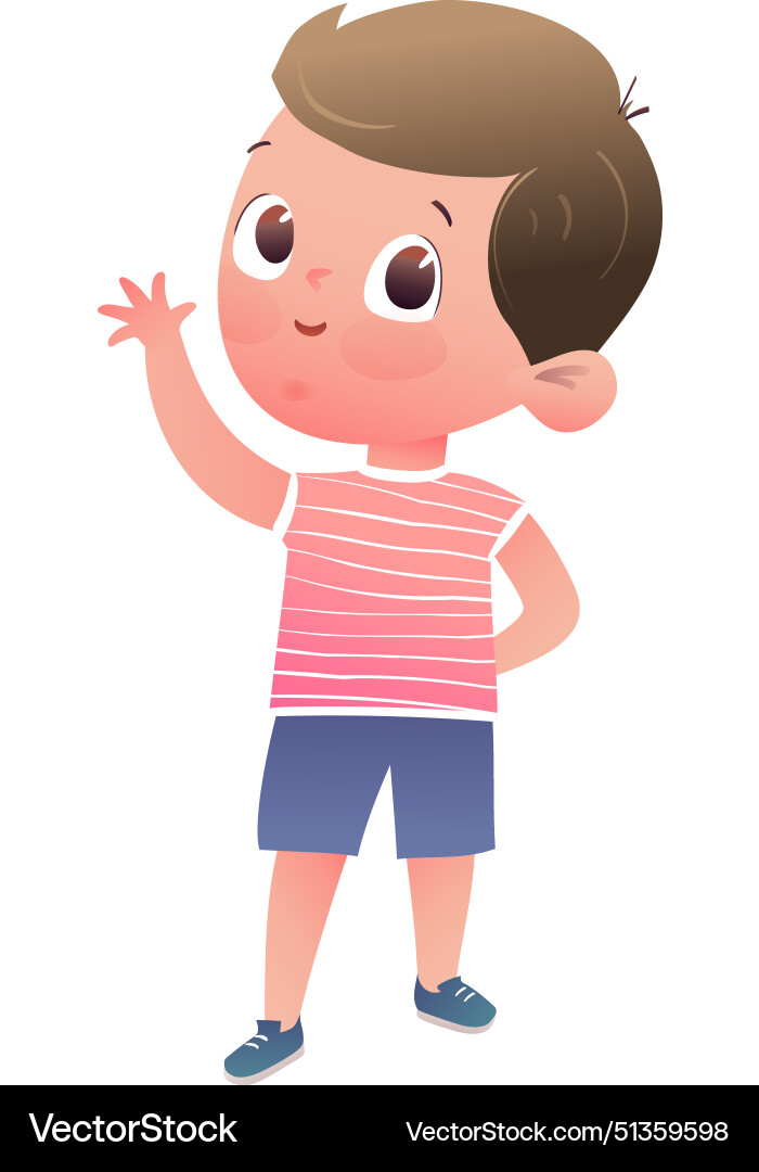 Kleiner Junge Vorschule Charakter für Kinder Cartoon Kleiner Junge Vorschule Charakter für Kinder Cartoon vektorbild