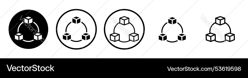 Modules thin line icon set Modules thin line icon set vector image