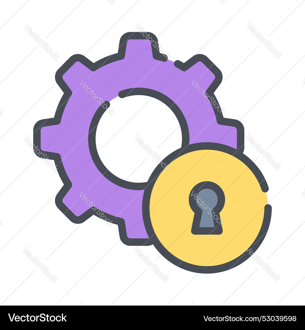 Setting security icon editable ready to use Vector Image