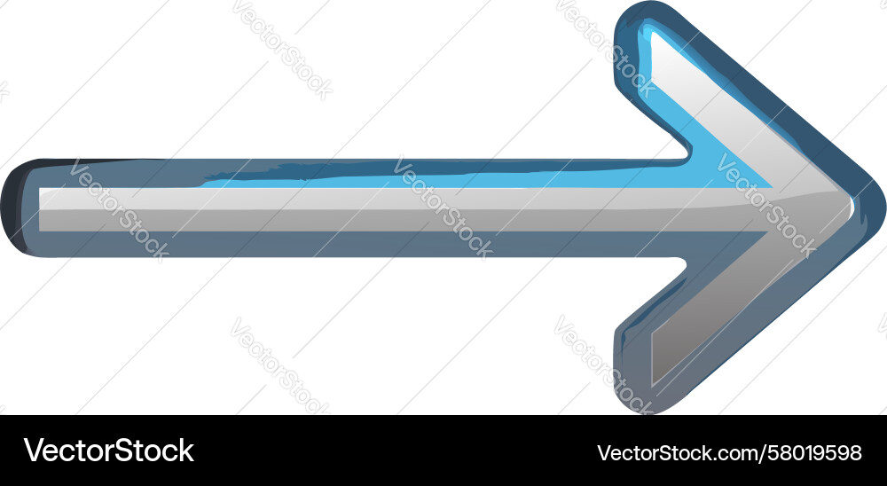 Smooth Gradient Right Arrow Icon Vector Image