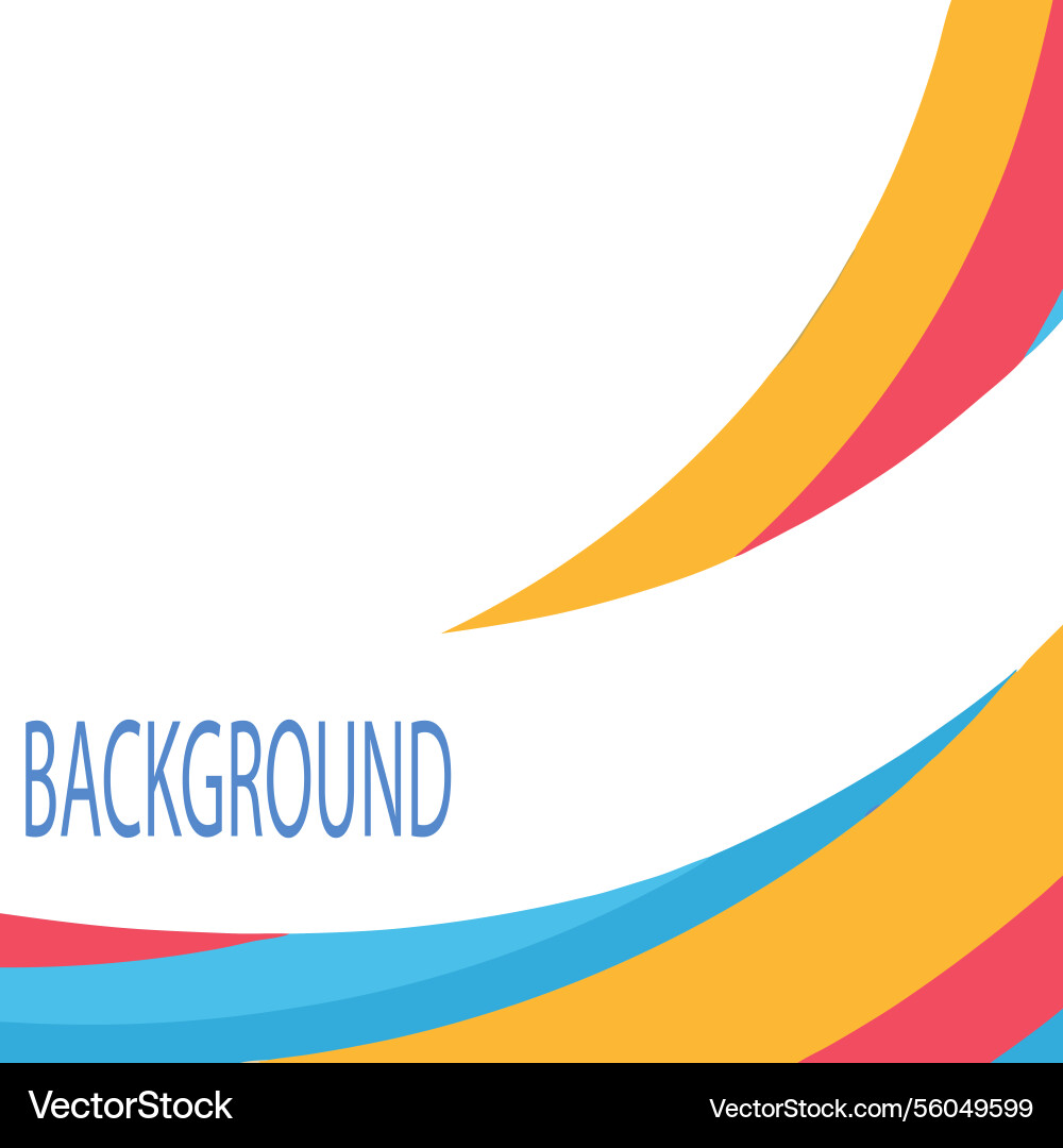 Abstract colorful wave background design template vector image