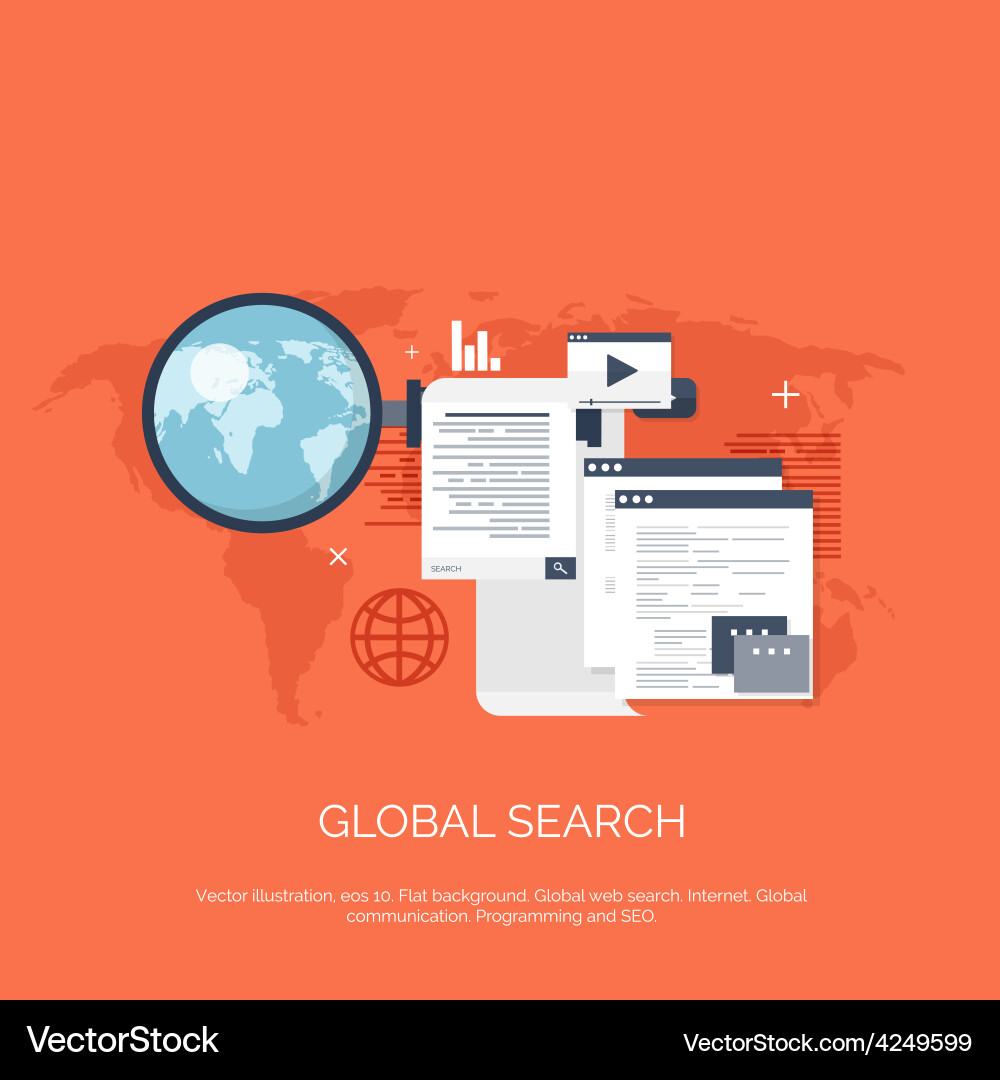 Flat computing background vector image