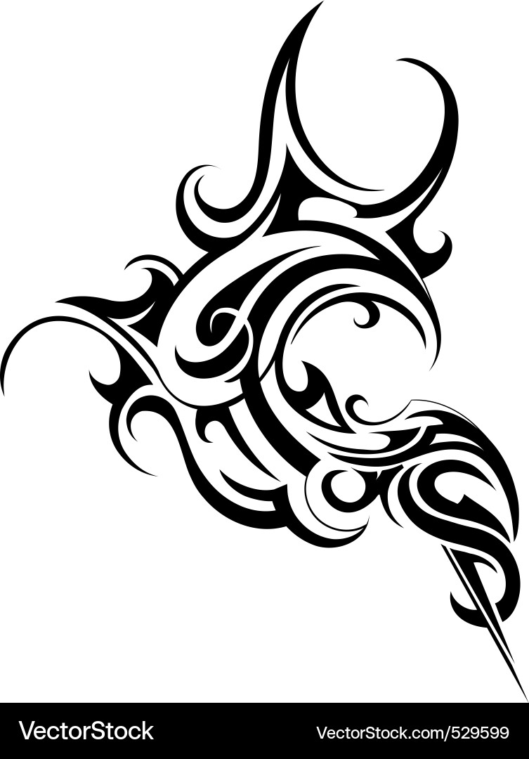 Intricate Tribal Tattoo vector image