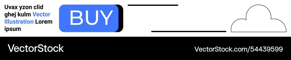 Online purchase button with cloud upload symbol Online purchase button with cloud upload symbol vector image