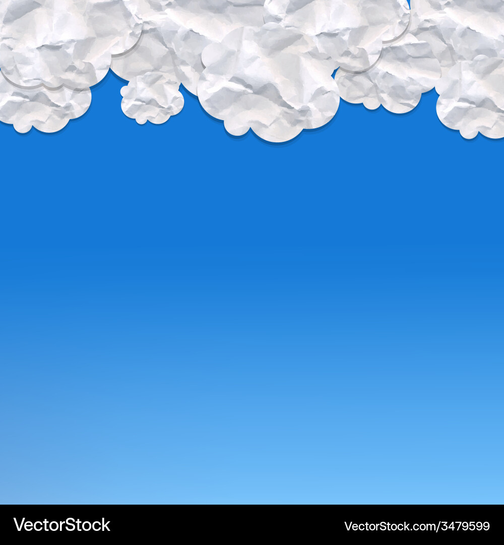 Paper Clouds Gradient Mesh vector image