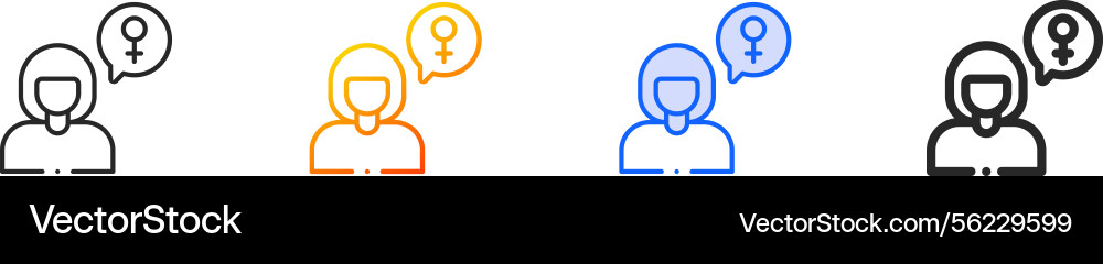 Self introduction iconthin linear gradient blue Self introduction iconthin linear gradient blue vector image