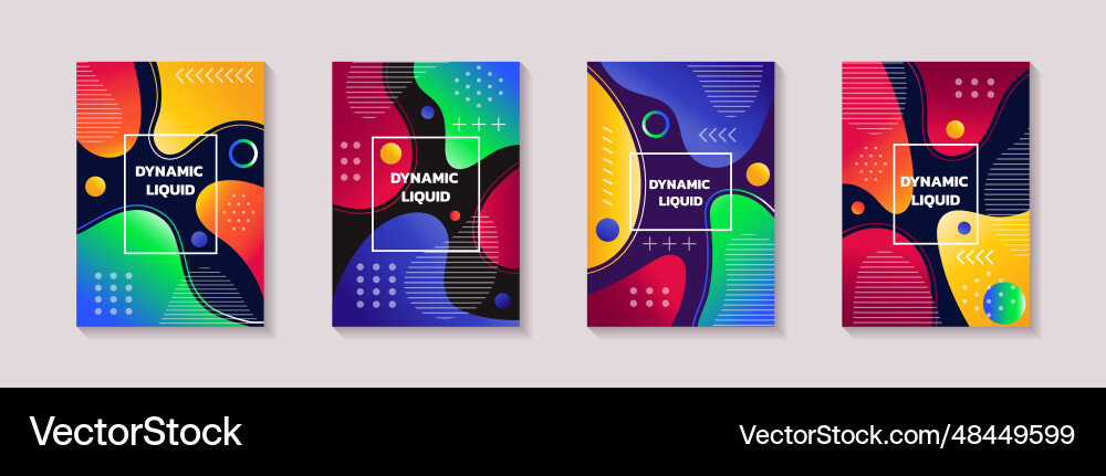 Shape patterns geometric color design liquid Shape patterns geometric color design liquid vector image
