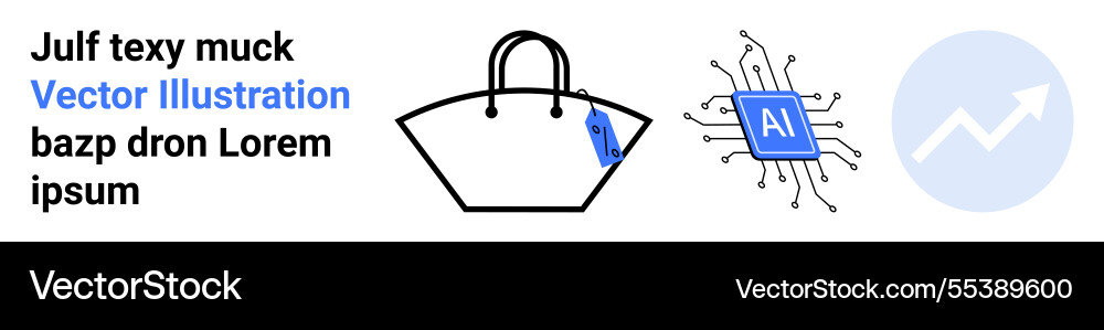 Ai-powered shopping concepts with handbag Vector Image