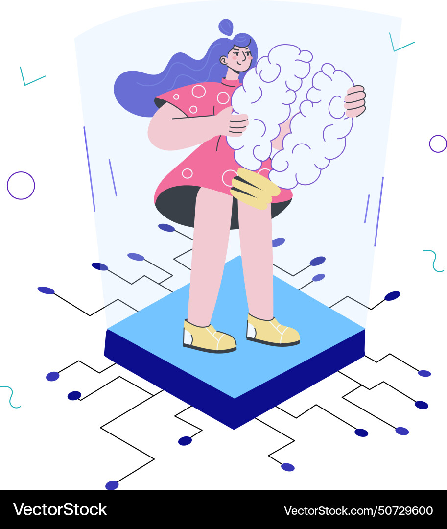 Ai processor vector image