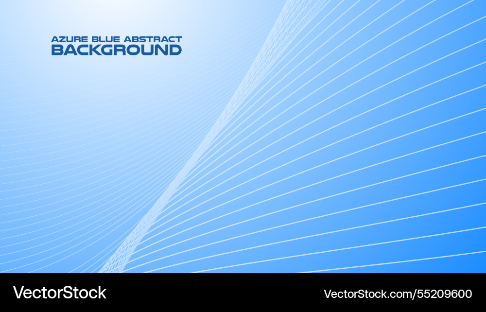 Azure blue abstract background with curve line Vector Image