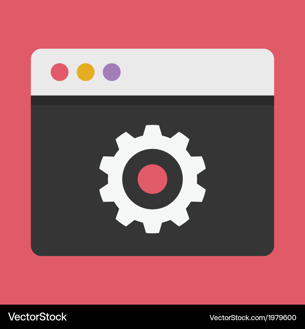 Browser Settings Icon Vector Image