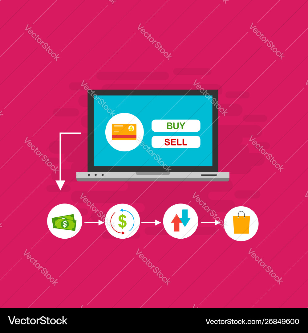 Concept online and mobile payments for web page Concept online and mobile payments for web page vector image