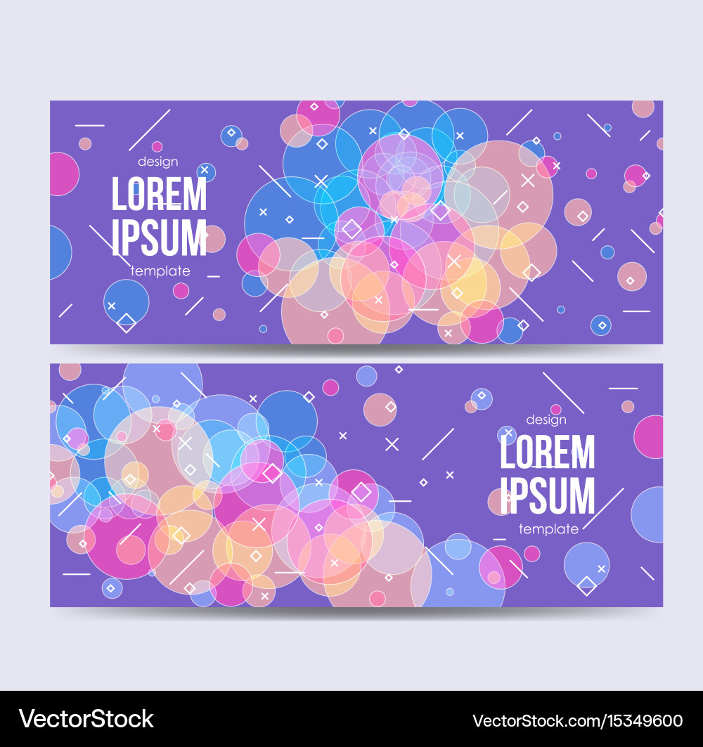 Design template with circles style use vector image