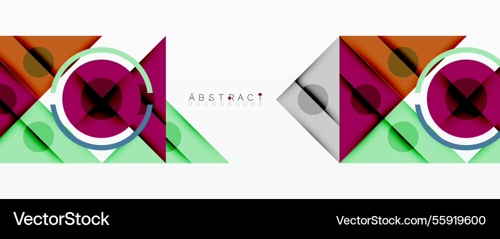 Geometric abstract design with layered triangles Vector Image