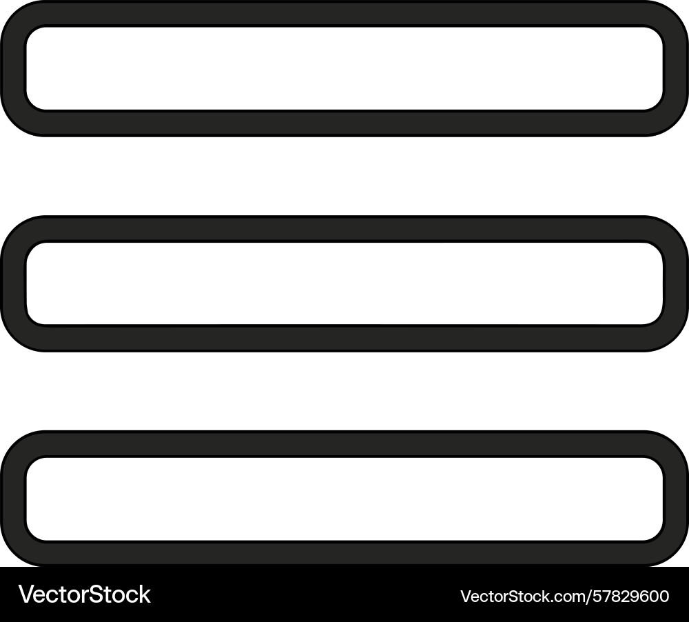 Icon representing a simple menu design commonly vector image