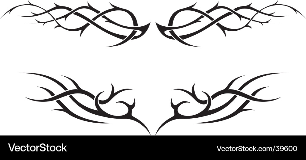 Intricate Tribal Tattoo vector image