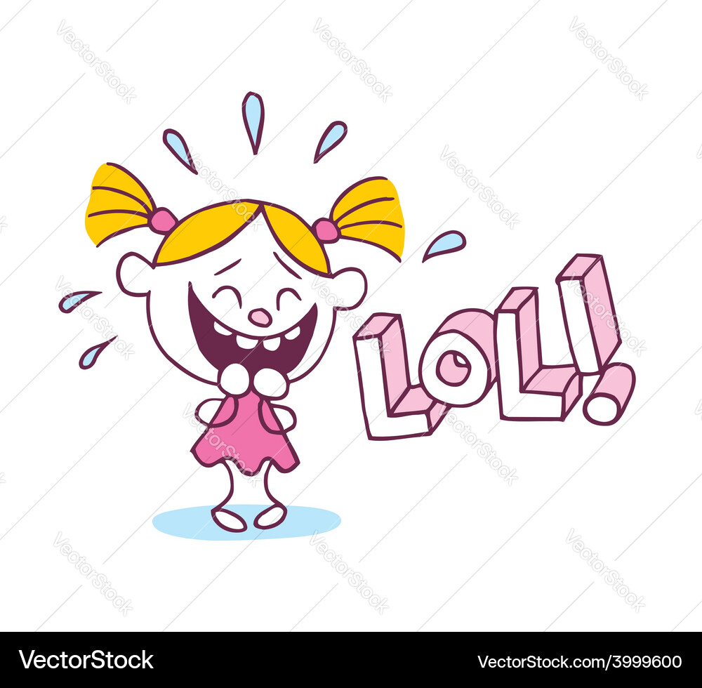 Laughing Girl Emoji Vector Image