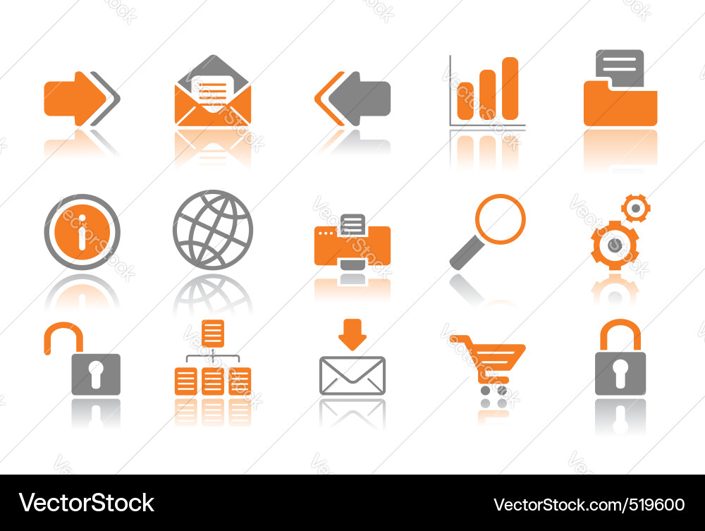 Modern Web & Internet Icons Vector Image