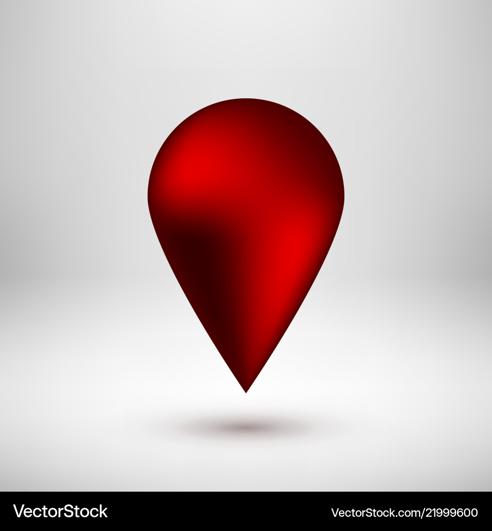 Rote Blase Map Pointer Badge Rote Blase Map Pointer Badge vektorbild